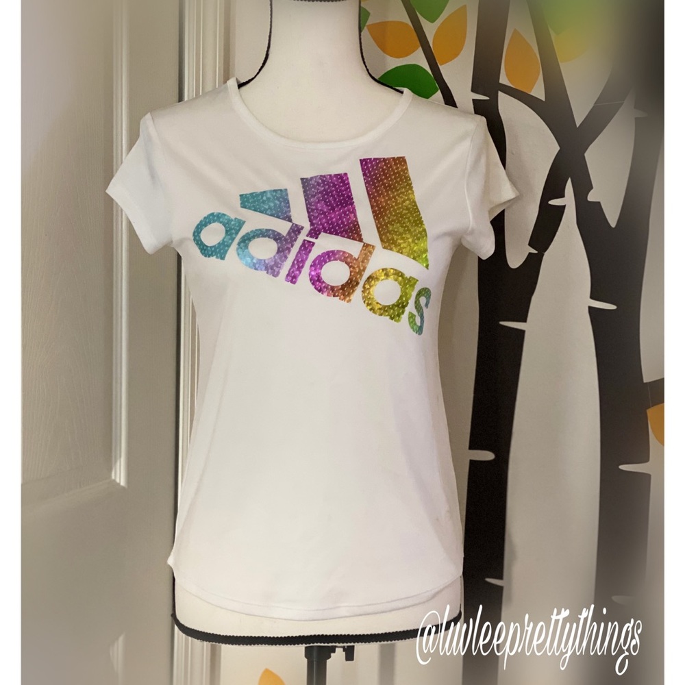 Adidas Graphic Tee Girls Large